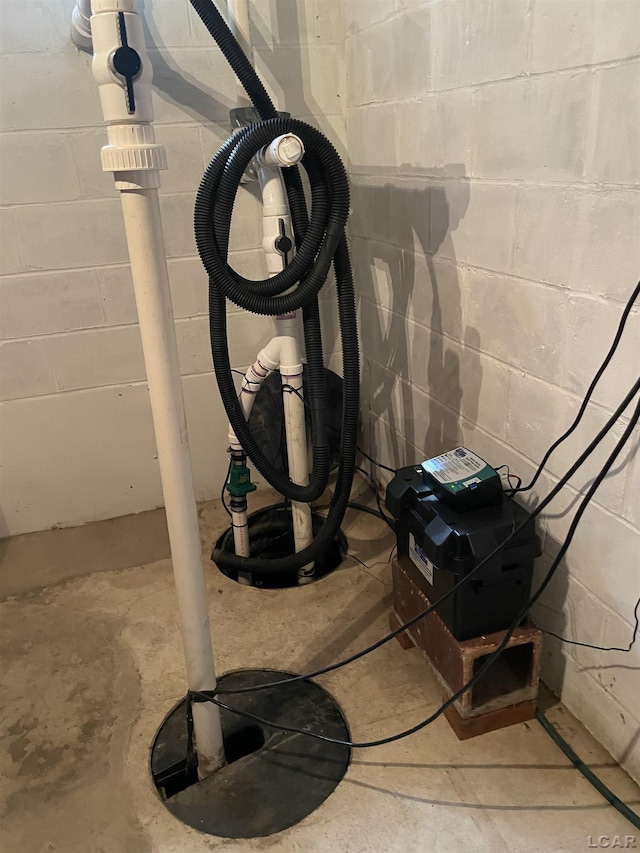 9981 W Mulberry Rd, Morenci, MI 49256 - basement view of concrete block wall and concrete flooring