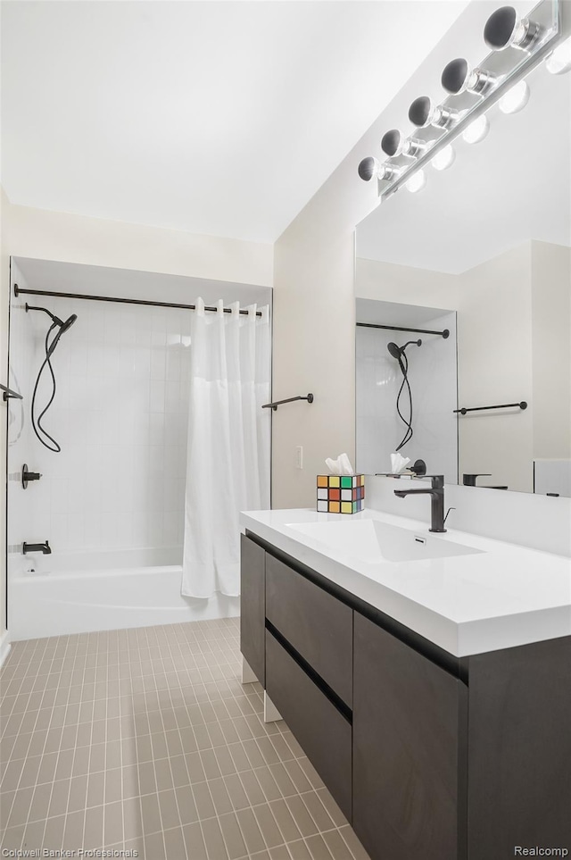 30715 River Crossing St, Bingham Farms, MI 48025 - full bathroom with tile patterned flooring, shower / bathtub combination with curtain, and vanity