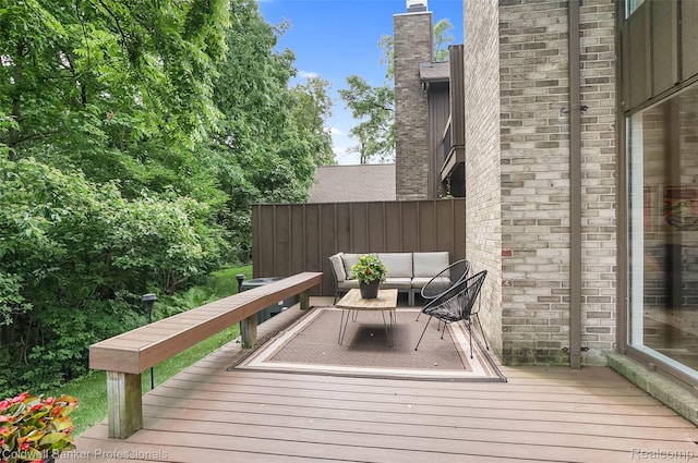 30715 River Crossing St, Bingham Farms, MI 48025 - wooden deck featuring an outdoor hangout area