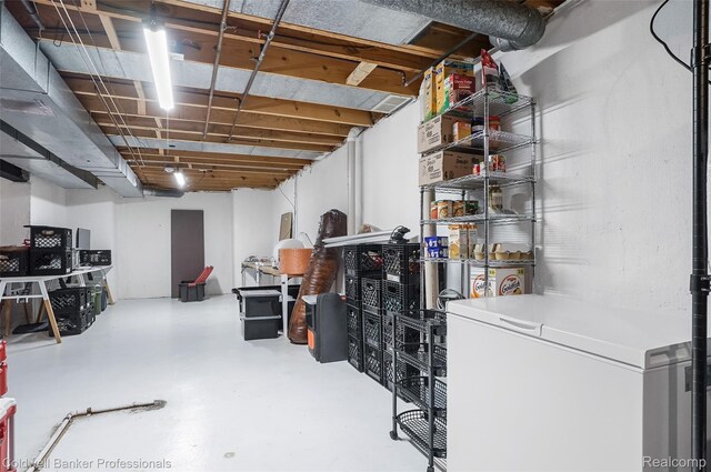 30715 River Crossing St, Bingham Farms, MI 48025 - basement featuring fridge