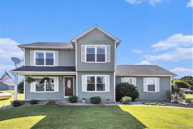 11632 Glen Mary Dr, Byron, MI 48418 - view of front of house featuring a front lawn and roof with shingles