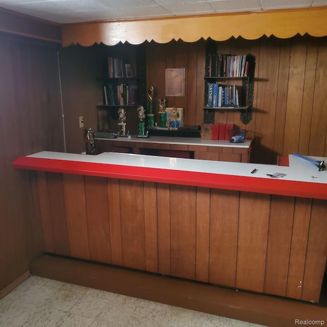 18918 Hartwell, Detroit, MI 48235 - bar area with wood walls