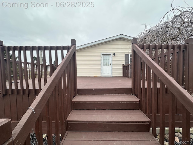 2652 Murphy Lake Rd, Silverwood, MI 48760 - deck featuring stairs