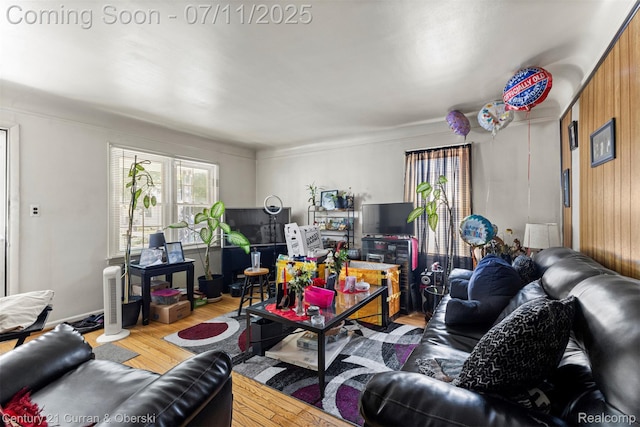 1773 Paris Ave, Lincoln Park, MI 48146 - living room featuring wood finished floors
