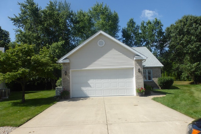 1314 Honeysuckle Ln, Niles, MI 49120 - ranch-style home featuring brick siding, a front lawn, driveway, and a garage