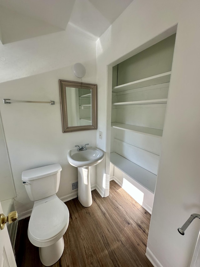 1805 Lakeshore Dr, Saint Joseph, MI 49085 - bathroom with wood finished floors and toilet