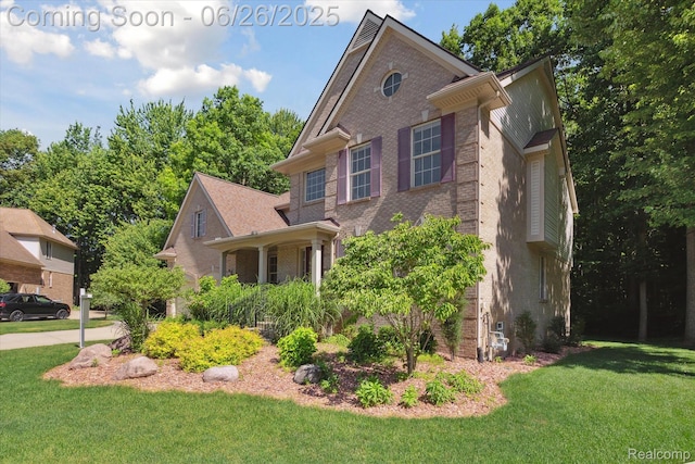 2538 Campbell Ct, Canton, MI 48188 - view of front of property featuring brick siding and a front yard