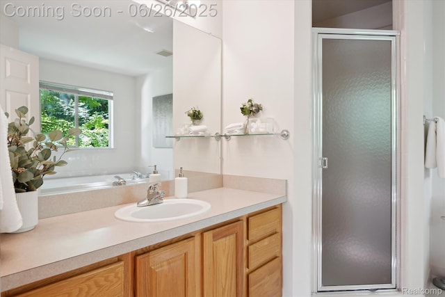 2538 Campbell Ct, Canton, MI 48188 - full bathroom featuring vanity and a stall shower