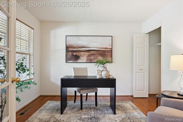 2538 Campbell Ct, Canton, MI 48188 - office featuring wood finished floors and baseboards