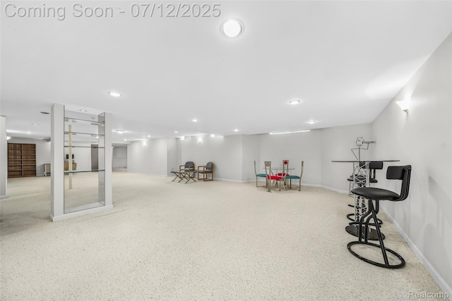 4532 Franklin Mill Rd, Southfield, MI 48301 - finished below grade area with recessed lighting and baseboards