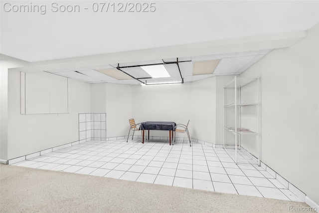 4532 Franklin Mill Rd, Southfield, MI 48301 - basement featuring a drop ceiling