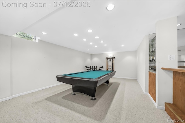 4532 Franklin Mill Rd, Southfield, MI 48301 - recreation room with recessed lighting and billiards