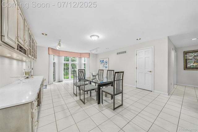 4532 Franklin Mill Rd, Southfield, MI 48301 - dining room with light tile patterned floors and recessed lighting