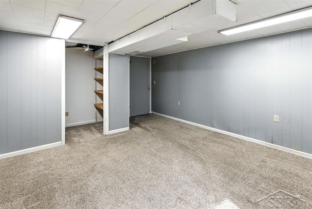 2295 Plainview Dr, Saginaw, MI 48603 - finished below grade area featuring carpet and baseboards