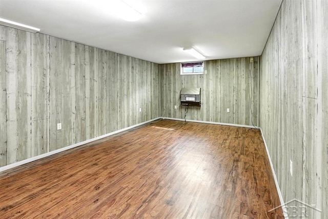 2295 Plainview Dr, Saginaw, MI 48603 - basement featuring wood finished floors and heating unit