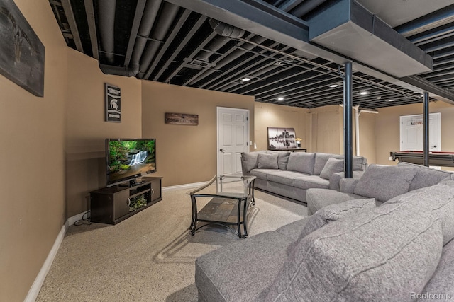 6060 Balmoral Way, Commerce Twp, MI 48382 - living room with baseboards and carpet