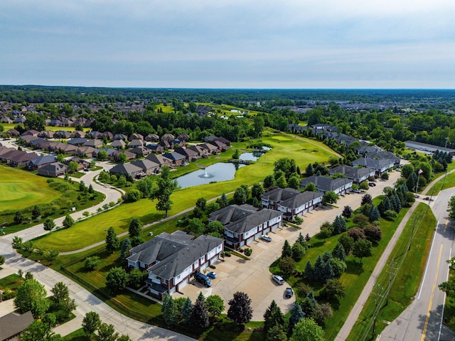 6733 Boulder Pointe Dr, Washington, MI 48094 - aerial perspective of suburban area featuring a large body of water and a golf course