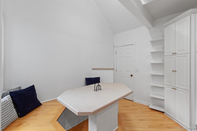 830 College Ave, Adrian, MI 49221 - office with light wood-style flooring and lofted ceiling