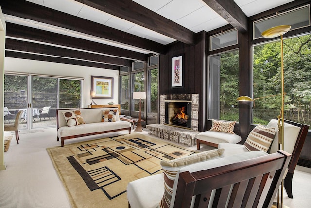 1917 Benjamin Ave, Kalamazoo, MI 49008 - sunroom / solarium with healthy amount of natural light and beamed ceiling