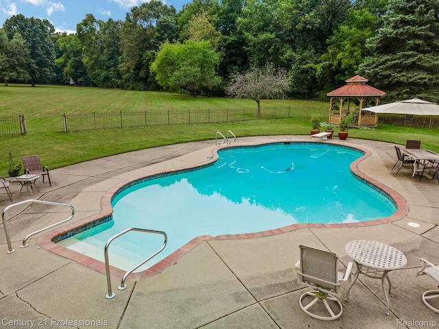 9601 Kier Rd, Holly, MI 48442 - view of pool featuring a gazebo and a patio area