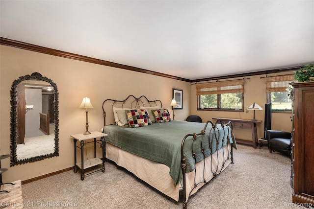 9601 Kier Rd, Holly, MI 48442 - bedroom with light carpet and crown molding