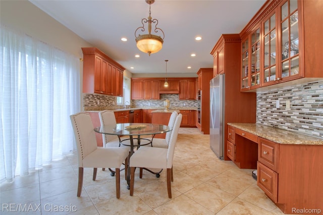 761 Nissen Ct, Wixom, MI 48393 - dining space with recessed lighting and light tile patterned flooring