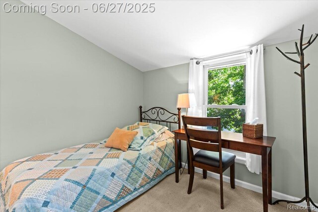 1500 Clark Lake Rd, Brighton, MI 48114 - carpeted bedroom with vaulted ceiling