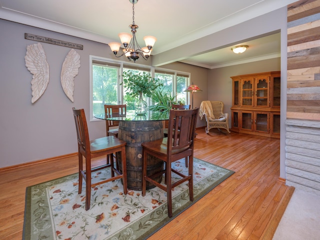 2805 Winchell Ave, Kalamazoo, MI 49008 - dining area featuring a chandelier and wood finished floors