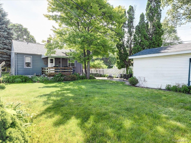 3107 Stone St, Port Huron, MI 48060 - view of yard with a wooden deck and a patio
