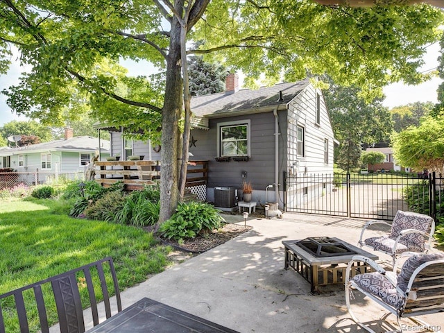 3107 Stone St, Port Huron, MI 48060 - view of patio with a fire pit