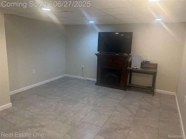 36339 Cecilia Dr, Sterling Heights, MI 48312 - unfurnished living room featuring baseboards