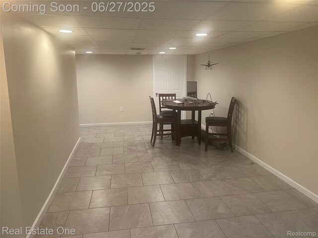 36339 Cecilia Dr, Sterling Heights, MI 48312 - dining room with recessed lighting and a paneled ceiling