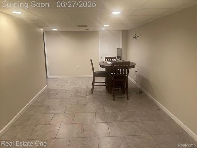 36339 Cecilia Dr, Sterling Heights, MI 48312 - dining area with recessed lighting and a paneled ceiling