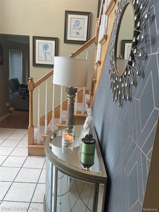 36339 Cecilia Dr, Sterling Heights, MI 48312 - stairway with tile patterned flooring