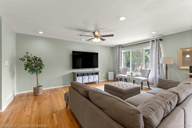 17276 Midway Ave, Allen Park, MI 48101 - living area featuring ceiling fan, recessed lighting, and light wood-type flooring