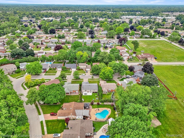 17276 Midway Ave, Allen Park, MI 48101 - aerial view of residential area with a pool area