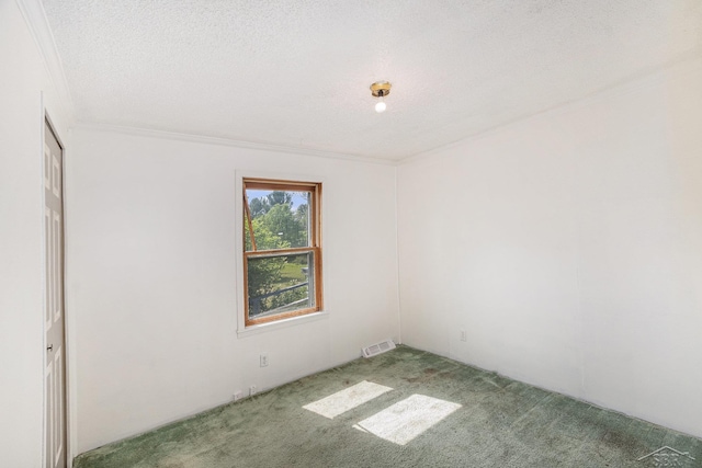11816 Morton Rd, Manistee, MI 49660 - spare room with carpet, ornamental molding, and a textured ceiling