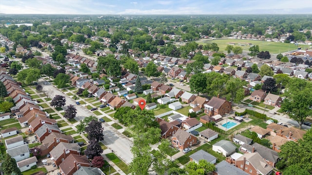 9250 Rosedale Blvd, Allen Park, MI 48101 - aerial overview of property's location featuring nearby suburban area
