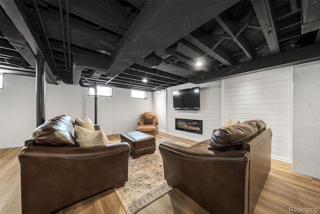 2195 Pembroke Rd, Birmingham, MI 48009 - living room with a large fireplace and wood finished floors