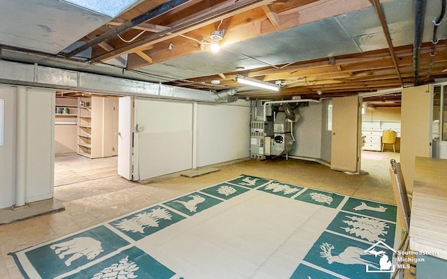 7007 Jackman Rd, Temperance, MI 48182 - unfinished basement with heating unit