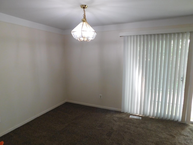448 Fox Hills Dr S Unit 3, Bloomfield Hills, MI 48304 - carpeted spare room with a chandelier and baseboards