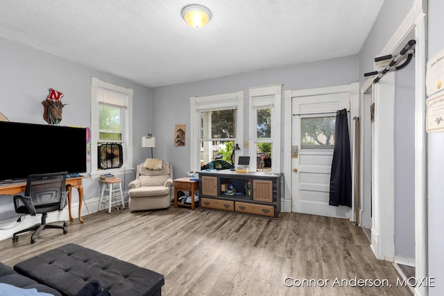 1523 Broadway Ave NW, Grand Rapids, MI 49504 - office with wood finished floors and a textured ceiling