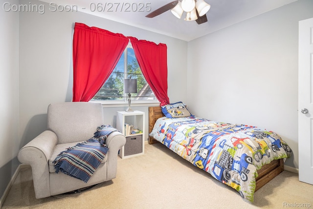 832 Townsend Dr, South Lyon, MI 48178 - bedroom featuring carpet flooring and ceiling fan
