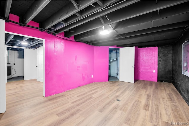 10825 E Outer Dr, Detroit, MI 48224 - finished below grade area with wood finished floors and electric panel