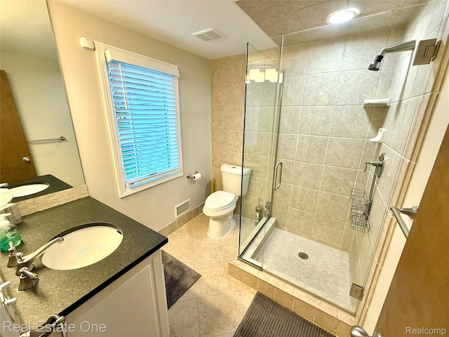 2546 Limerick Ln, Troy, MI 48098 - bathroom with vanity, a shower stall, and tile patterned flooring