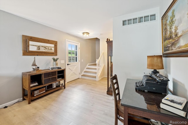 6201 Academy Dr, Brighton, MI 48116 - home office with light wood finished floors