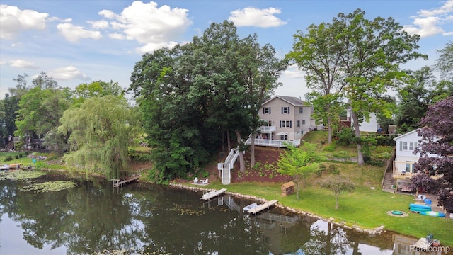 6201 Academy Dr, Brighton, MI 48116 - water view featuring stairs