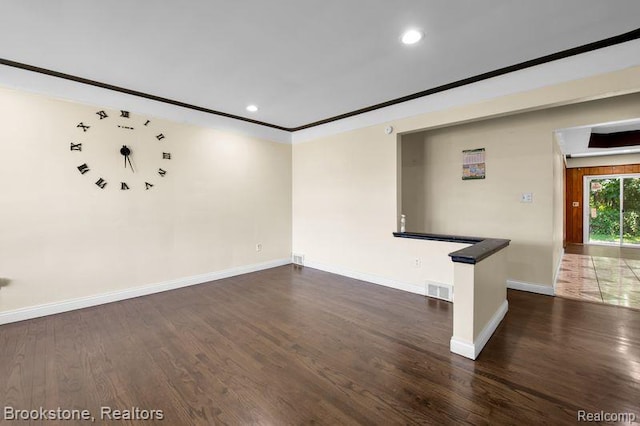 25560 Wexford Ave, Warren, MI 48091 - spare room with dark wood-type flooring and recessed lighting