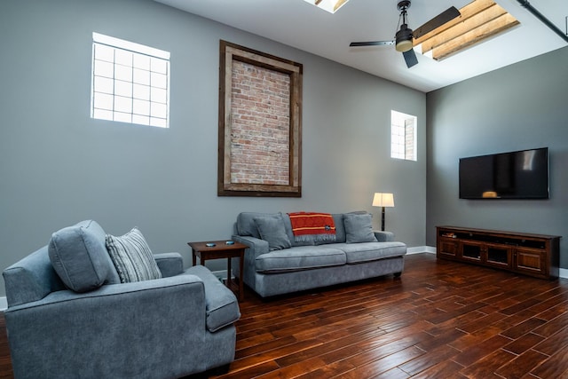 403 State St Unit 6, Saint Joseph, MI 49085 - living area with wood finished floors and ceiling fan