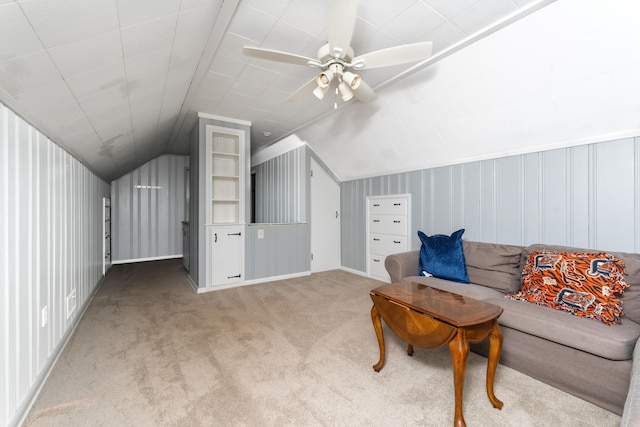 1608 Cambridge Dr, Kalamazoo, MI 49001 - additional living space with carpet floors, lofted ceiling, and ceiling fan